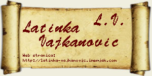 Latinka Vajkanović vizit kartica